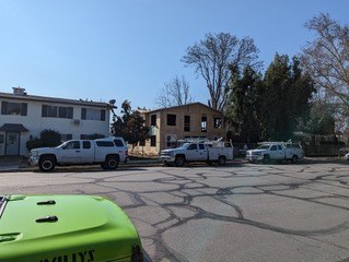 Bakersfield reconstruction viewed from across the street