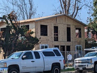 New framing at Bakersfield multifamily property